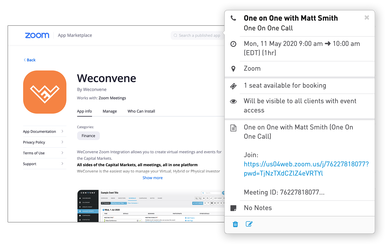 Zoom Marketplace - WeConvene Application | WeConvene